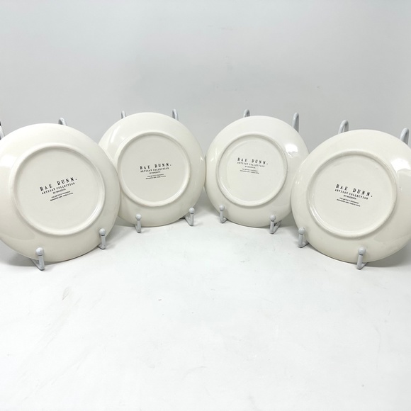 Rae Dunn Set of 4 Easter/Spring Appetizer/Dessert Plates With Easter Designs - Picture 2 of 10